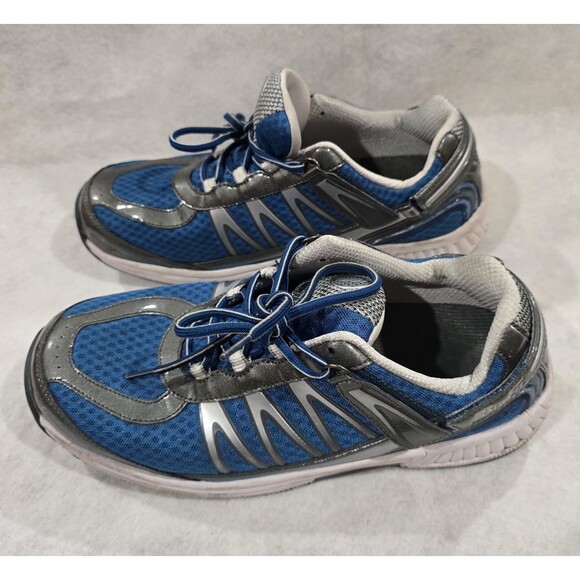 Orthofeet Sprint 674 Men\'s  Size 11 Wide 2E Blue Tie-Less Orthopedic Sneaker main image 12